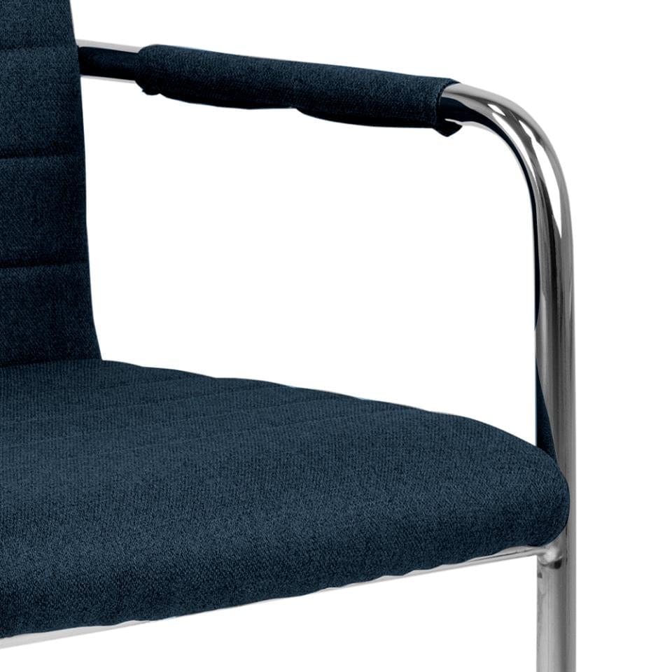 Set di 2 sedie da pranzo in tessuto Gundrun Plus Blu (4)