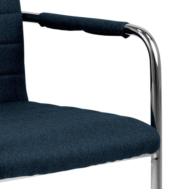 Set di 2 sedie da pranzo in tessuto Gundrun Plus Blu (4)