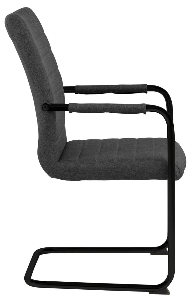 Set di 2 sedie da pranzo in tessuto Gundrun Plus Grigio (2)