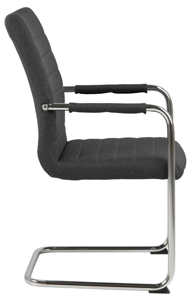 Set di 2 sedie da pranzo in tessuto Gundrun Plus Grigio (4)