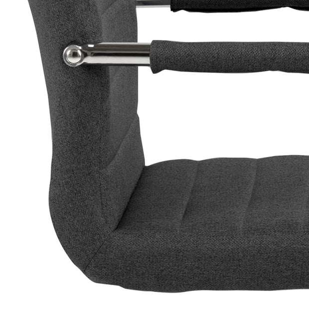 Set di 2 sedie da pranzo in tessuto Gundrun Plus Grigio (7)