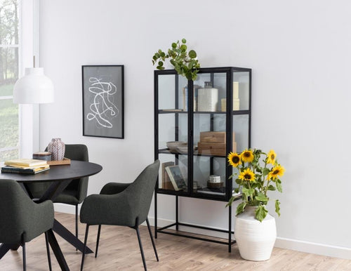 Set di 2 sedie da pranzo in tessuto June Grigio (1)
