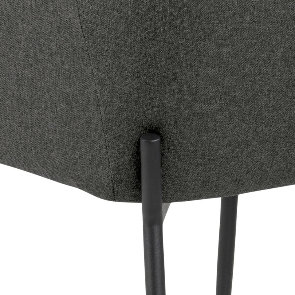 Set di 2 sedie da pranzo in tessuto June Grigio (6)