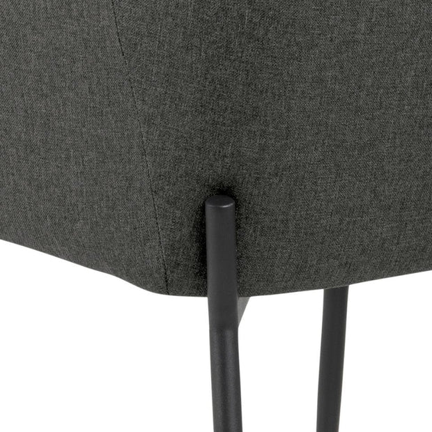 Set di 2 sedie da pranzo in tessuto June Grigio (6)