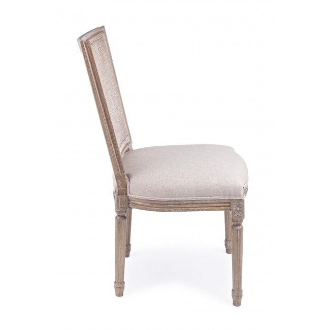 Set di 2 sedie da pranzo in tessuto Liliane Beige (4)