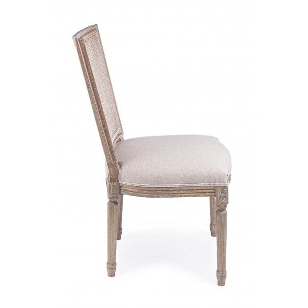 Set di 2 sedie da pranzo in tessuto Liliane Beige (4)