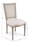 Set di 2 sedie da pranzo in tessuto Liliane Beige (7)