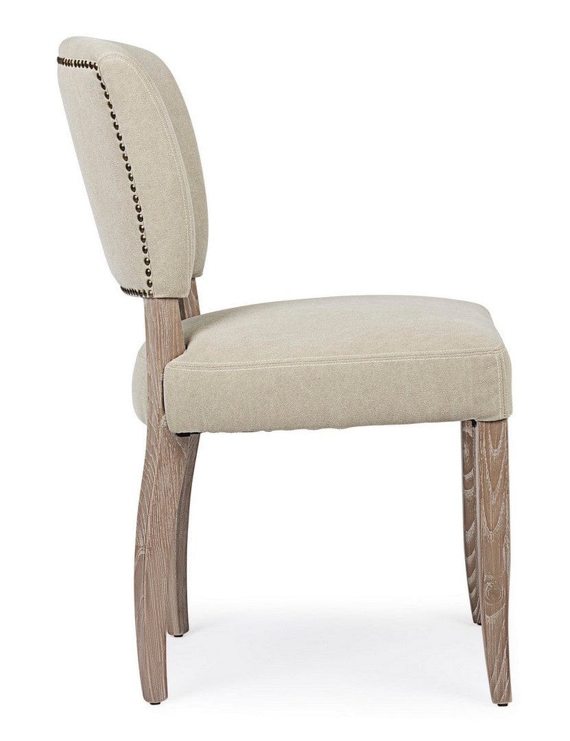 Set di 2 sedie da pranzo in tessuto Maratriz Beige (5)