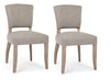 Set di 2 sedie da pranzo in tessuto Maratriz Grigio