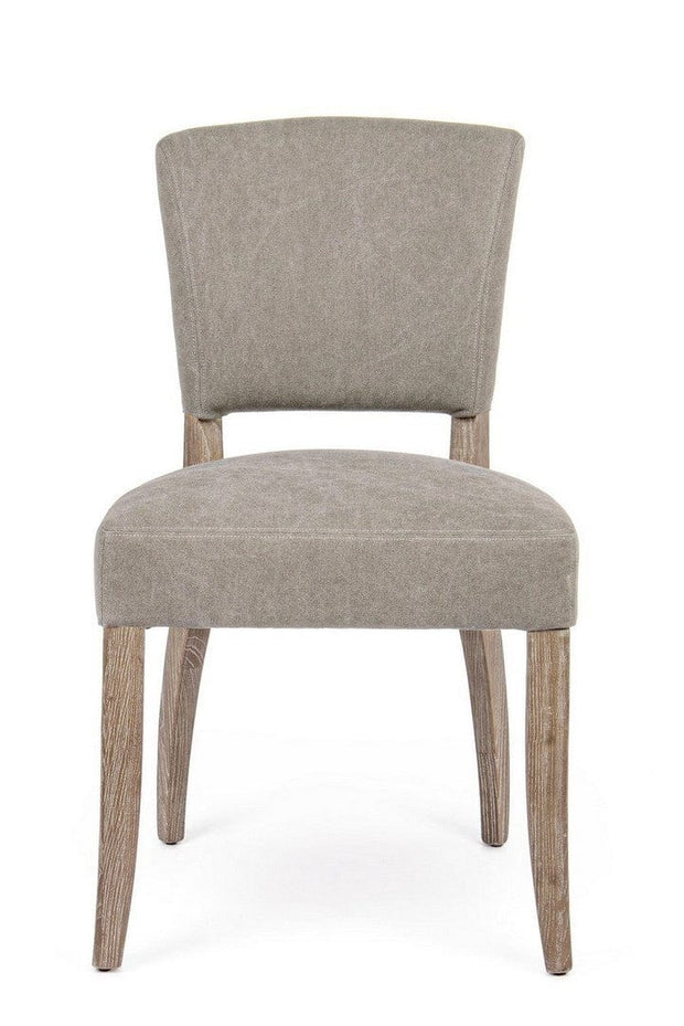 Set di 2 sedie da pranzo in tessuto Maratriz Grigio (3)