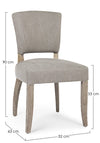 Set di 2 sedie da pranzo in tessuto Maratriz Grigio (8)