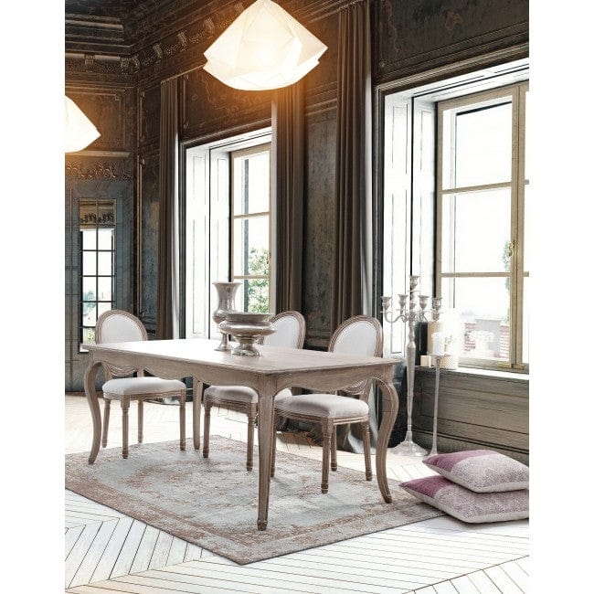 Set di 2 sedie da pranzo in tessuto Mathilde Avorio (1)