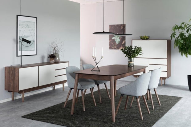 Set di 2 sedie da pranzo in tessuto Nils Grigio (3)