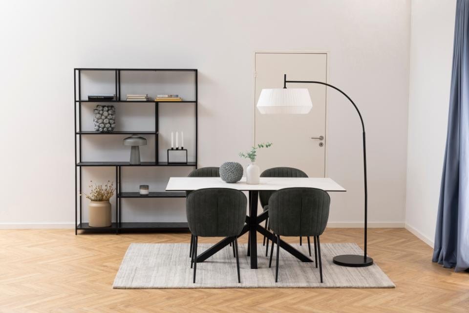 Set di 2 sedie da pranzo in tessuto Patricia Antracite (1)