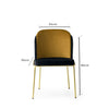 Set di 2 sedie da pranzo in velluto Dore 102 Nero (9)
