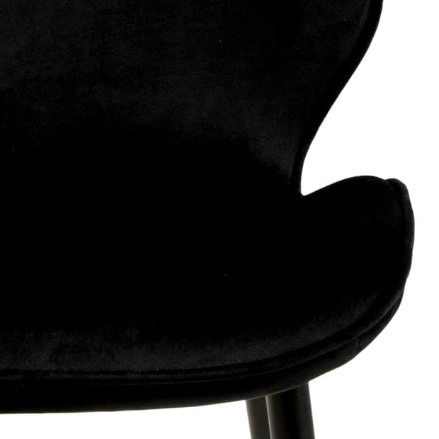 Set di 2 sedie da pranzo in velluto Femke Nero (8)