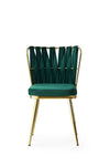 Set di 2 sedie da pranzo in velluto Kusa 141 Verde (3)