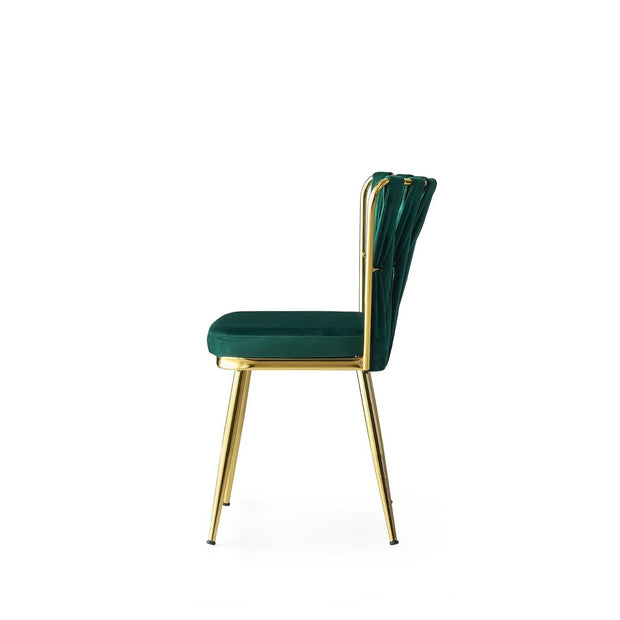 Set di 2 sedie da pranzo in velluto Kusa 141 Verde (4)