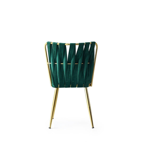 Set di 2 sedie da pranzo in velluto Kusa 141 Verde (5)