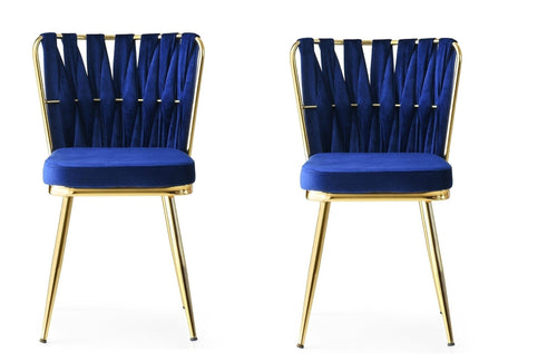 Set di 2 sedie da pranzo in velluto Kusa 142 Blu