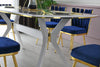 Set di 2 sedie da pranzo in velluto Kusa 142 Blu (2)