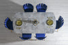 Set di 2 sedie da pranzo in velluto Kusa 142 Blu (3)
