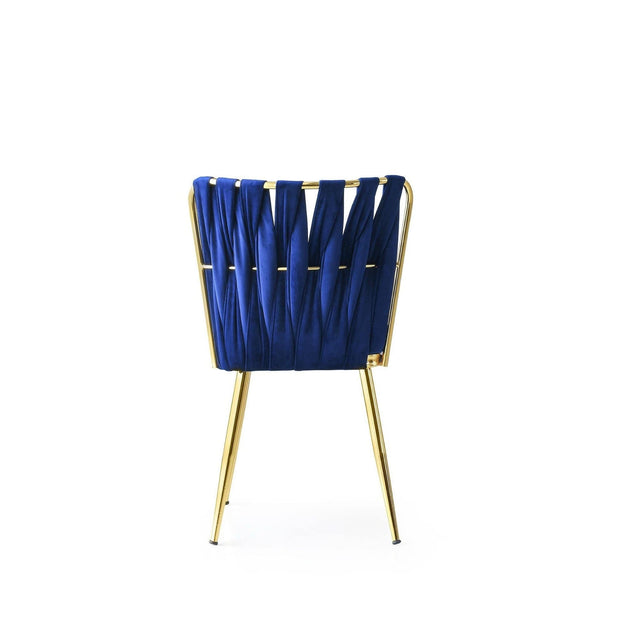 Set di 2 sedie da pranzo in velluto Kusa 142 Blu (5)