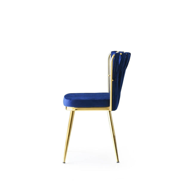 Set di 2 sedie da pranzo in velluto Kusa 142 Blu (6)