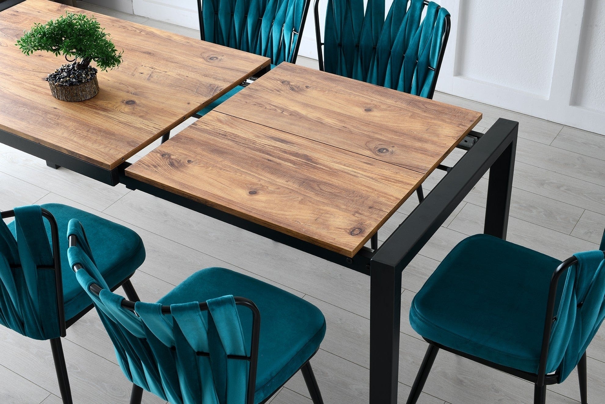Set di 2 sedie da pranzo in velluto Kusa 158 Blu (3)