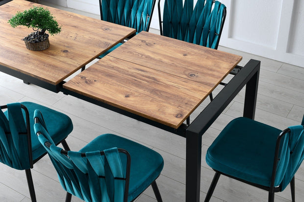 Set di 2 sedie da pranzo in velluto Kusa 158 Blu (3)