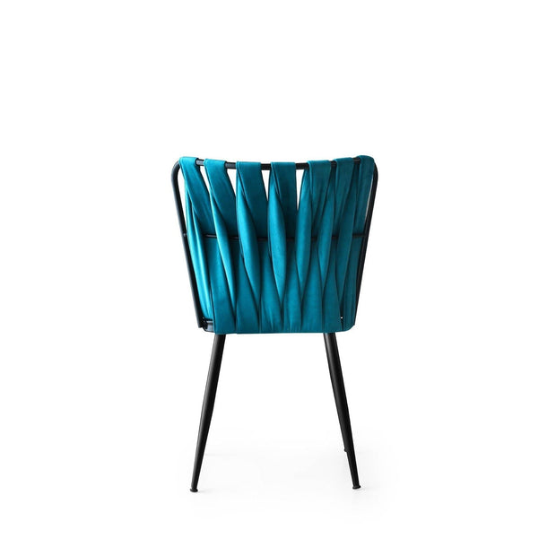 Set di 2 sedie da pranzo in velluto Kusa 158 Blu (7)