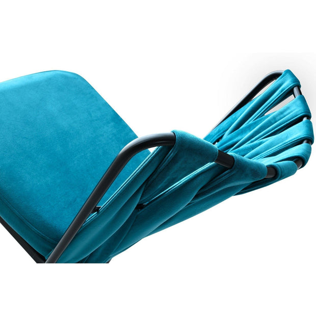 Set di 2 sedie da pranzo in velluto Kusa 158 Blu (9)