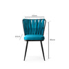 Set di 2 sedie da pranzo in velluto Kusa 158 Blu (10)