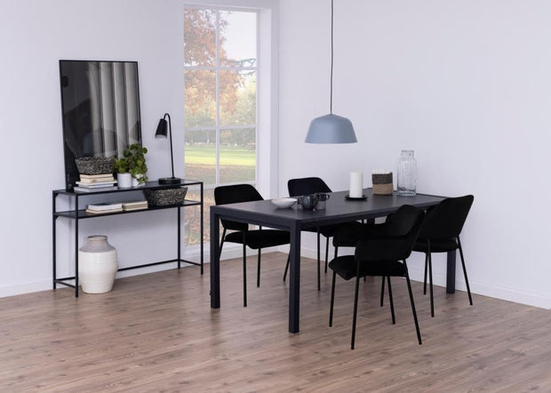 Set di 2 sedie da pranzo in velluto Limana Nero (2)