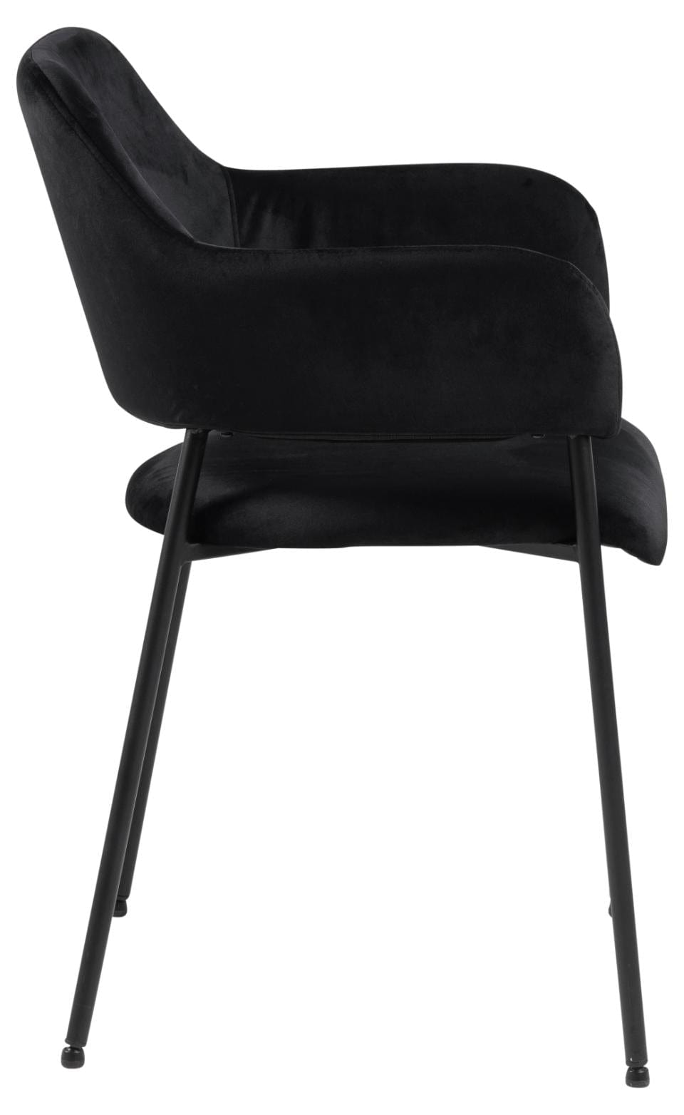 Set di 2 sedie da pranzo in velluto Limana Nero (5)