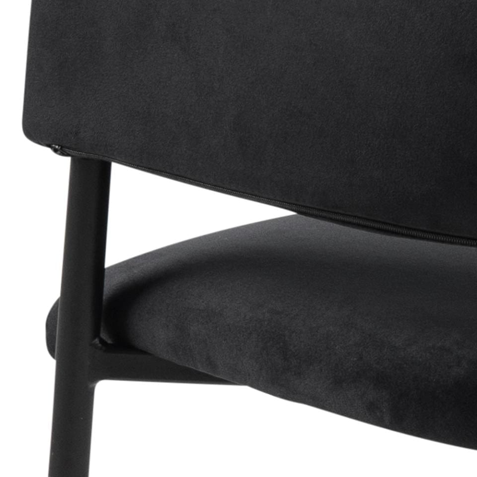 Set di 2 sedie da pranzo in velluto Limana Nero (7)
