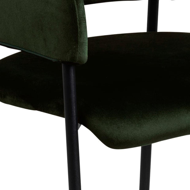 Set di 2 sedie da pranzo in velluto Limana Verde (4)
