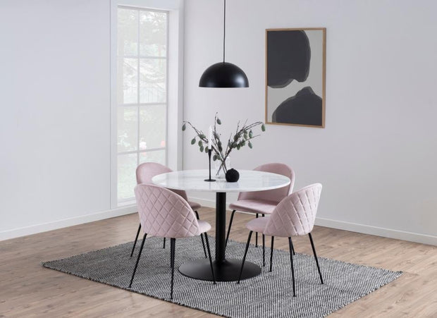 Set di 2 sedie da pranzo in velluto Louise Rosa (3)