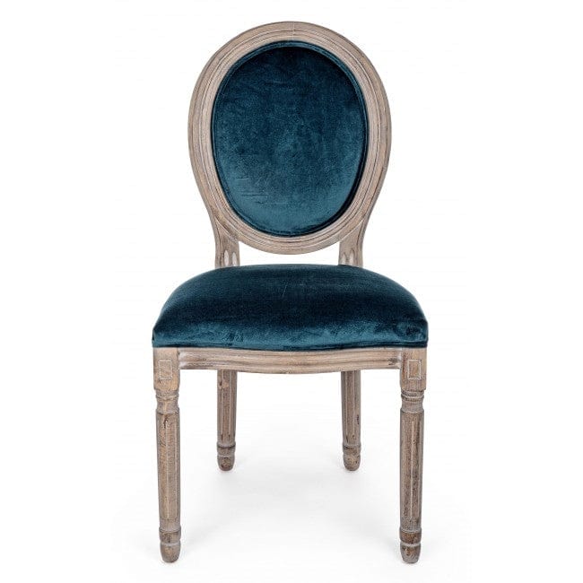 Set di 2 sedie da pranzo in velluto Mathilde Blu (3)