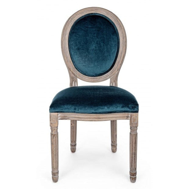Set di 2 sedie da pranzo in velluto Mathilde Blu (3)