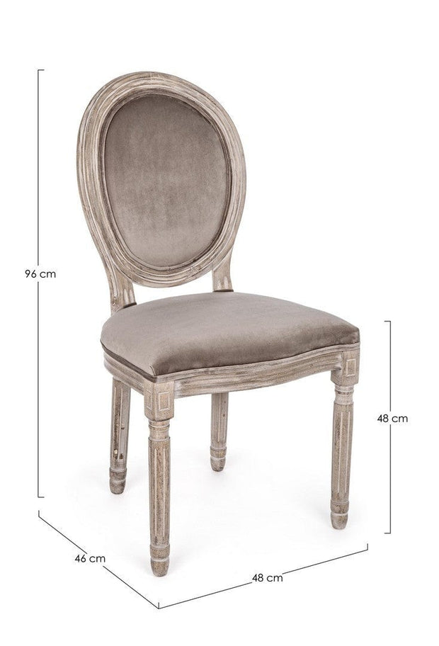 Set di 2 sedie da pranzo in velluto Mathilde Cappuccino (3)