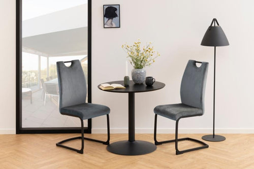 Set di 2 sedie da pranzo in velluto Ulla Grigio (1)