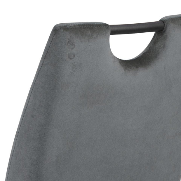 Set di 2 sedie da pranzo in velluto Ulla Grigio (7)