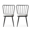 Set di 2 sedie da pranzo in velluto Yildiz 186 Grigio