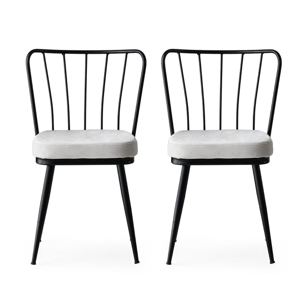 Set di 2 sedie da pranzo in velluto Yildiz 186 Grigio
