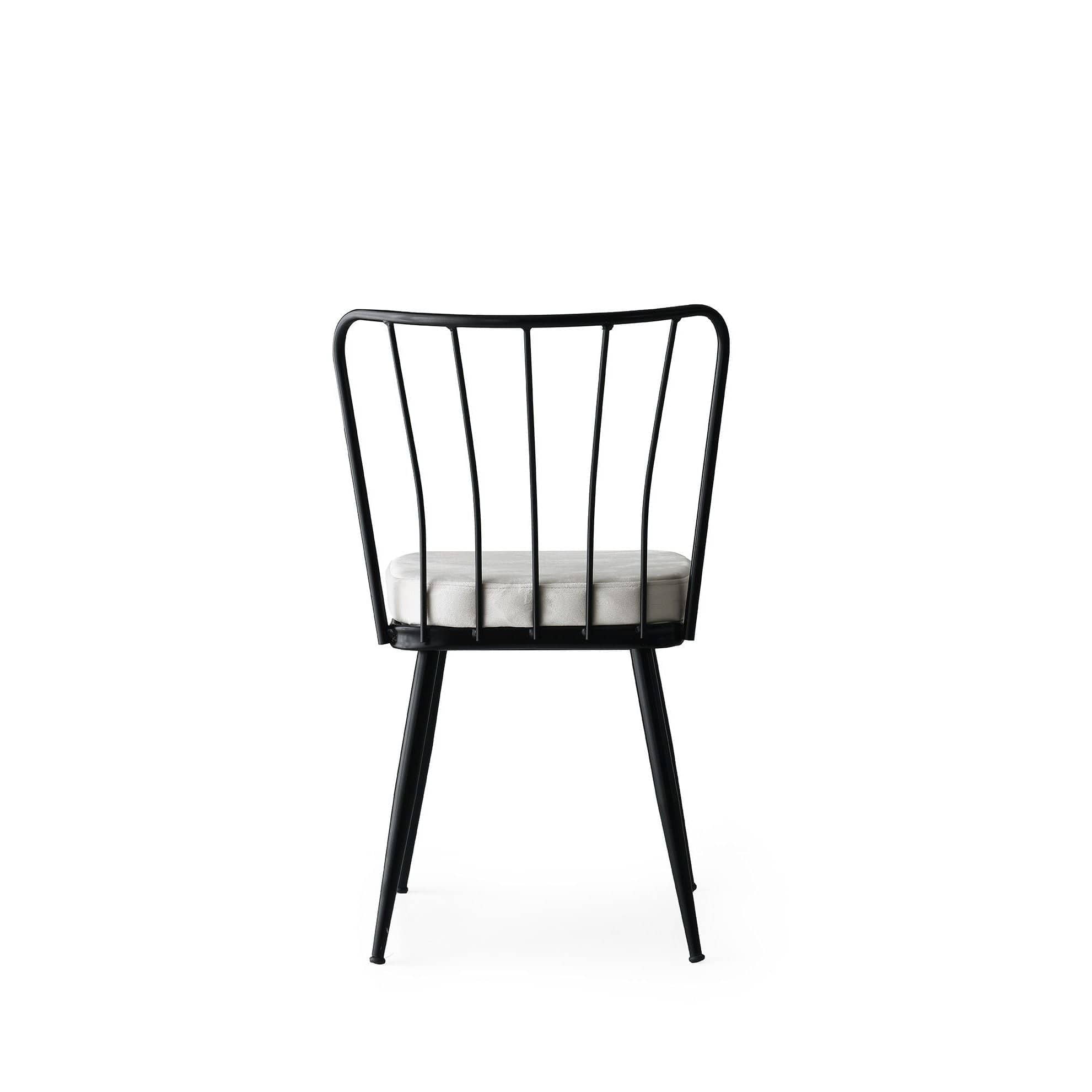 Set di 2 sedie da pranzo in velluto Yildiz 186 Grigio (4)