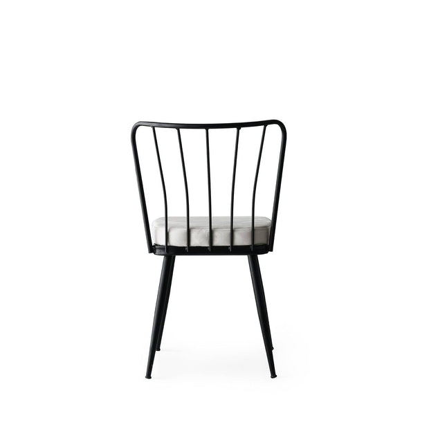Set di 2 sedie da pranzo in velluto Yildiz 186 Grigio (4)