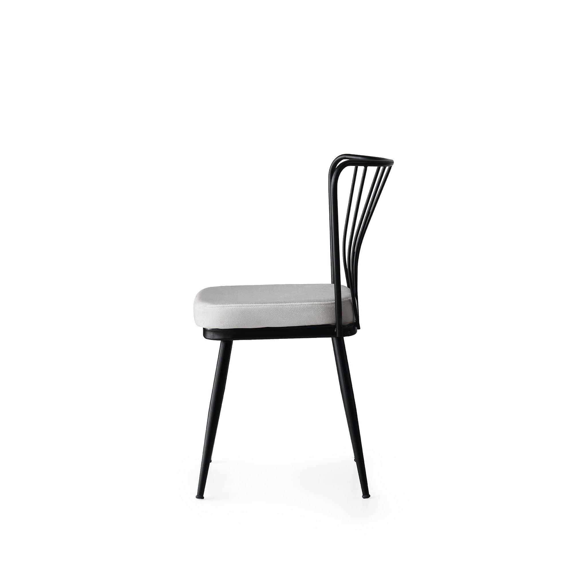 Set di 2 sedie da pranzo in velluto Yildiz 186 Grigio (5)