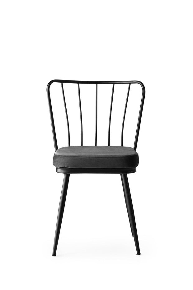 Set di 2 sedie da pranzo in velluto Yildiz 189 Grigio (2)