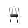 Set di 2 sedie da pranzo in velluto Yildiz 189 Grigio (6)